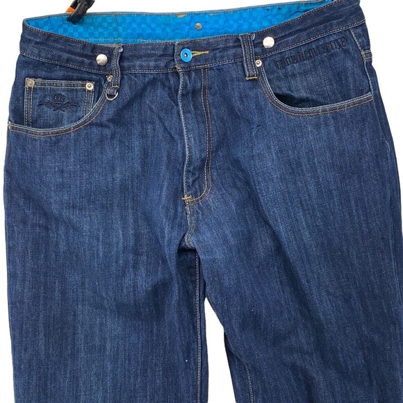 Crown Collective Jeans Mens 38x33 Blue Denim Pants Hip Hop Urban Street Flip - Picture 11 of 12